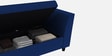 Bristo Velvet 3 Seater Sofa in Indigo Blue Colour with Storage