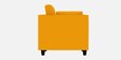 Bristo Velvet 3 Seater Sofa in Saffron Yellow Colour with Storage
