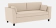 Bristo Velvet 3 Seater Sofa in Warm White Colour with Storage
