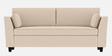 Bristo Velvet 3 Seater Sofa in Warm White Colour with Storage