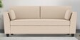 Bristo Velvet 3 Seater Sofa in Warm White Colour with Storage