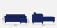 Bristo Velvet LHS 4 Seater Sectional Sofa In Indigo Blue Colour