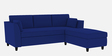 Bristo Velvet LHS 4 Seater Sectional Sofa In Indigo Blue Colour