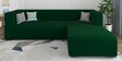 Bristol Velvet RHS Sectional Sofa (2 + Lounger) In Emerald Green Colour