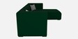 Bristol Velvet RHS Sectional Sofa (2 + Lounger) In Emerald Green Colour