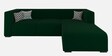 Bristol Velvet RHS Sectional Sofa (2 + Lounger) In Emerald Green Colour
