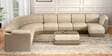Broadway V2 9 Seater Corner Sofa Set with Lounger in Ada Sand Colour in C Shape