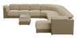 Broadway V2 9 Seater Corner Sofa Set with Lounger in Ada Sand Colour in C Shape