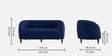 Brookfield Velvet Fabric 2 Seater Sofa in Royal Blue Colour