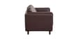 Brookly Leatherette 2 Seater Sofa In Brown Colour