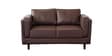 Brookly Leatherette 2 Seater Sofa In Brown Colour