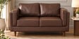 Brookly Leatherette 2 Seater Sofa In Brown Colour