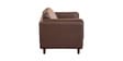 Brookly Leatherette 2 Seater Sofa In Brown Colour
