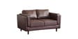 Brookly Leatherette 2 Seater Sofa In Brown Colour