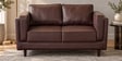 Brookly Leatherette 2 Seater Sofa In Brown Colour