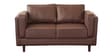 Brookly Leatherette 2 Seater Sofa In Brown Colour