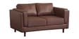 Brookly Leatherette 2 Seater Sofa In Brown Colour
