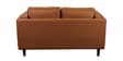 Brookly Leatherette 2 Seater Sofa In Tan Colour