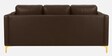 Brookly Leatherette 3 Seater Sofa In Brown Colour