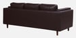 Brookly Leatherette 3 Seater Sofa In Brown Colour