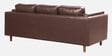 Brookly Leatherette 3 Seater Sofa In Brown Colour