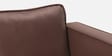 Brookly Leatherette 3 Seater Sofa In Brown Colour