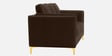 Brookly Leatherette 3 Seater Sofa In Brown Colour