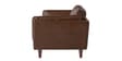 Brookly Leatherette 3 Seater Sofa In Brown Colour