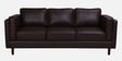 Brookly Leatherette 3 Seater Sofa In Brown Colour