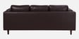 Brookly Leatherette 3 Seater Sofa In Brown Colour