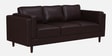 Brookly Leatherette 3 Seater Sofa In Brown Colour