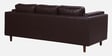 Brookly Leatherette 3 Seater Sofa In Brown Colour
