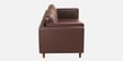 Brookly Leatherette 3 Seater Sofa In Brown Colour