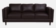 Brookly Leatherette 3 Seater Sofa In Brown Colour