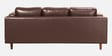 Brookly Leatherette 3 Seater Sofa In Brown Colour