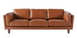 Brookly Leatherette 3 Seater Sofa In Tan Colour