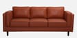 Brookly Leatherette 3 Seater Sofa In Tan Colour