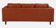 Brookly Leatherette 3 Seater Sofa In Tan Colour