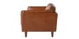 Brookly Leatherette 3 Seater Sofa In Tan Colour