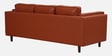 Brookly Leatherette 3 Seater Sofa In Tan Colour