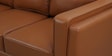 Brookly Leatherette 3 Seater Sofa In Tan Colour