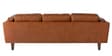 Brookly Leatherette 3 Seater Sofa In Tan Colour