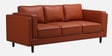 Brookly Leatherette 3 Seater Sofa In Tan Colour