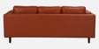 Brookly Leatherette 3 Seater Sofa In Tan Colour