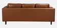 Brookly Leatherette 3 Seater Sofa In Tan Colour