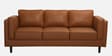 Brookly Leatherette 3 Seater Sofa In Tan Colour