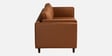 Brookly Leatherette 3 Seater Sofa In Tan Colour