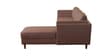 Brookly Leatherette LHS Sectional Sofa (3 + Lounger) In Brown Colour