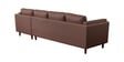 Brookly Leatherette LHS Sectional Sofa (3 + Lounger) In Brown Colour
