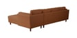 Brookly Leatherette LHS Sectional Sofa (3 + Lounger) In Tan Colour